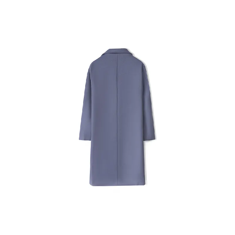 Street Simple Woolen Fabric Coat-1