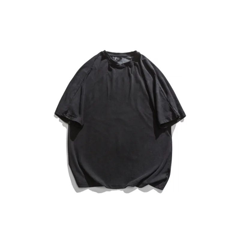 Retro Distressed Letter Print T Shirt-4