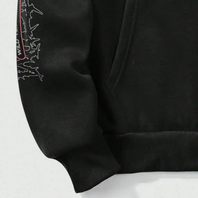 Casual Loose Polyester Hoodie-3