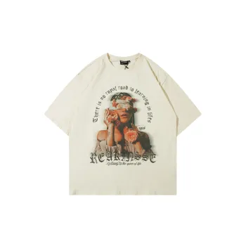 Gothic Style Art Character Printed T Shirt