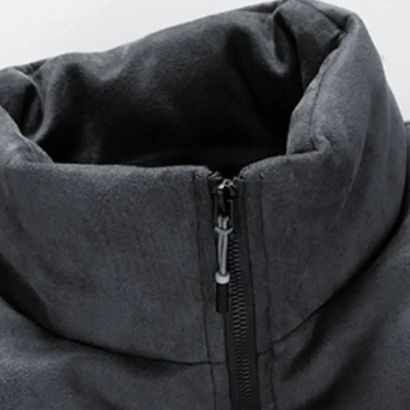 Simple Loose Vinylon Quilted Jacket-11