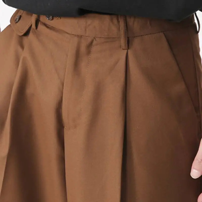 Casual Loose Polyester Suit Trousers-6