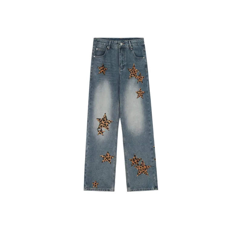 Trendy Leopard Print Jeans-6