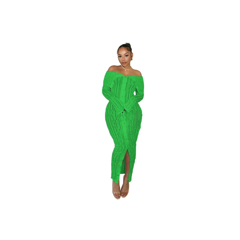 Breathable Fashion Long Sleeved Dress-5