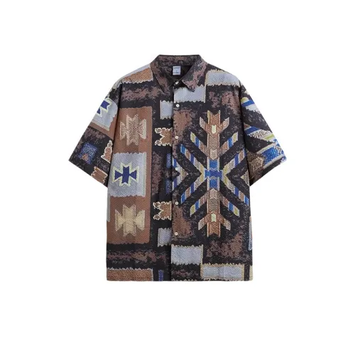 Tribal Seersucker Loose Shirt