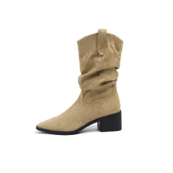 Retro Fashionable Mid Calf Boots