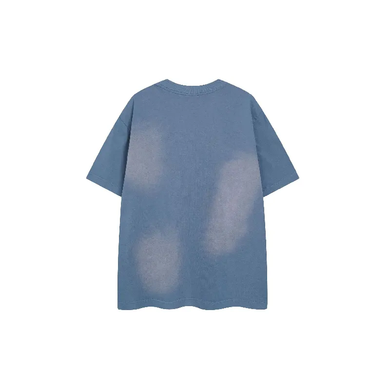 Retro Embroidery Combed Cotton T Shirt-1
