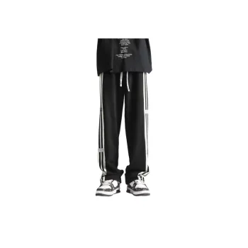 Loose Drawstring Straight Trousers