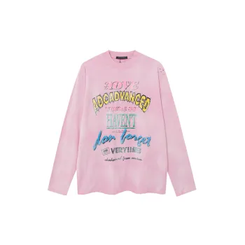 Retro Long Sleeve 100% Cotton T Shirt