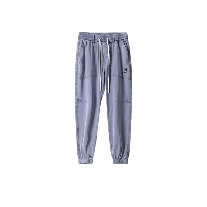 Elastic Waist Drawstring AComfortable Casual Cropped Pants-11