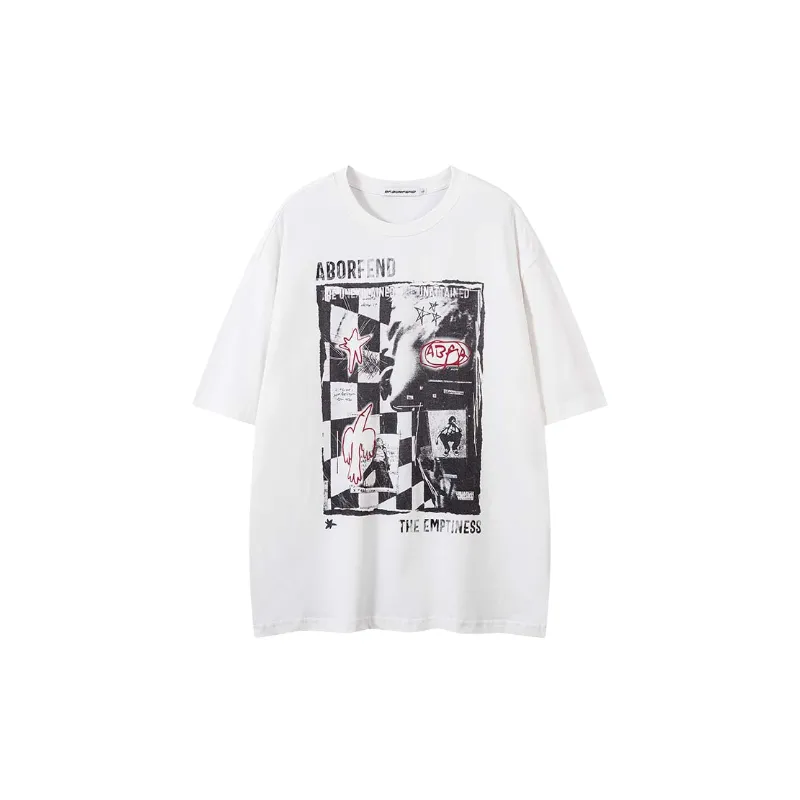 Casual Loose Cotton Blended Fabric T Shirt-4