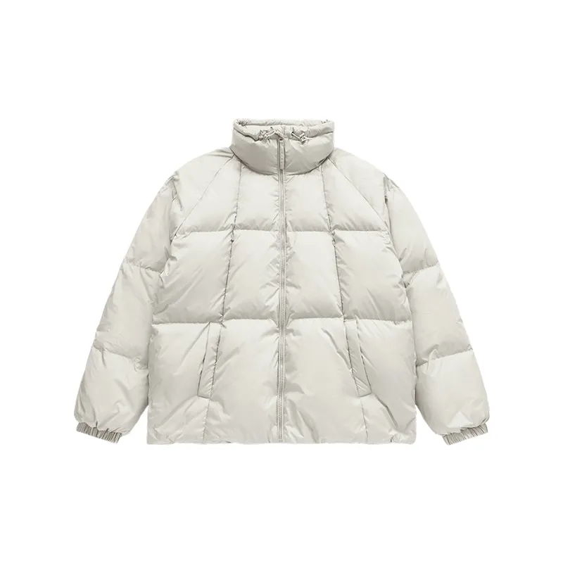 Simple Basics White Duck Down Jacket-12