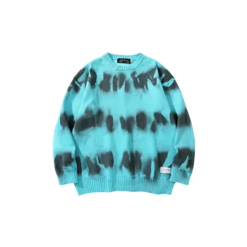 Ins Hip hop Retro Tie dye Trendy Brand Hip hop Sweater