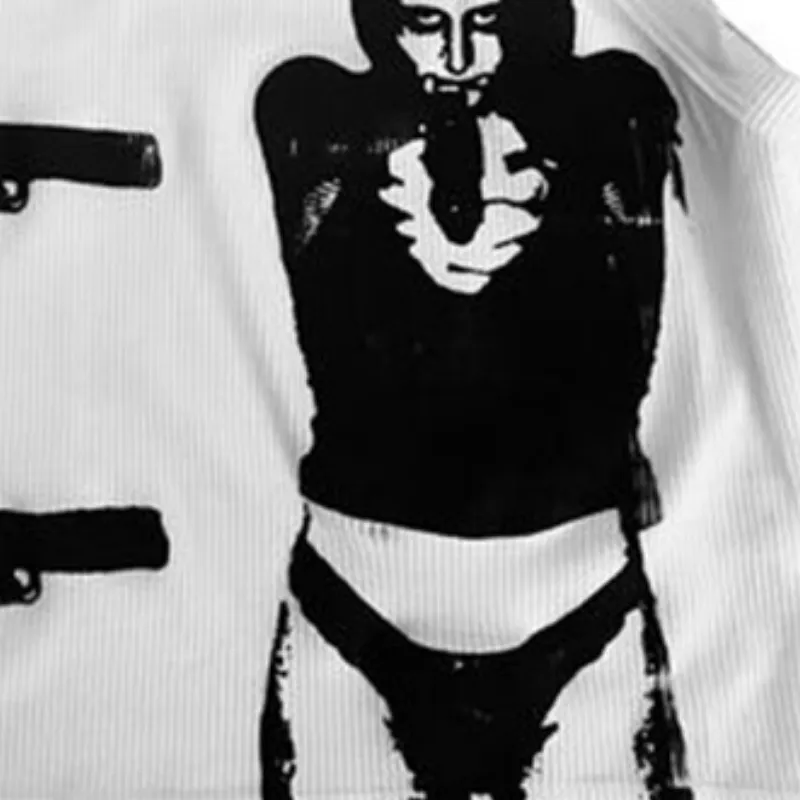 Retro Print Polyester Vest Women-2