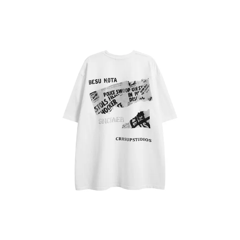 Street Tide Heavy Cotton Short Sleeved T Shirt-1