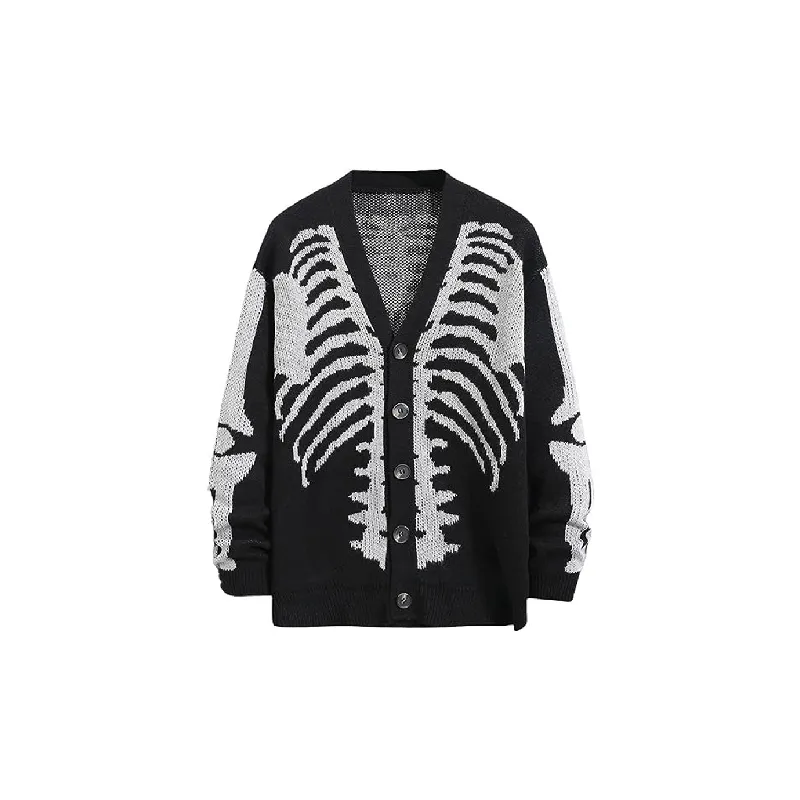 Street Skull Acrylic Fibres Sweater-0