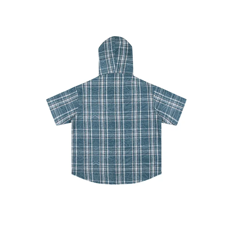 Hooded Plaid Print Jacket-1