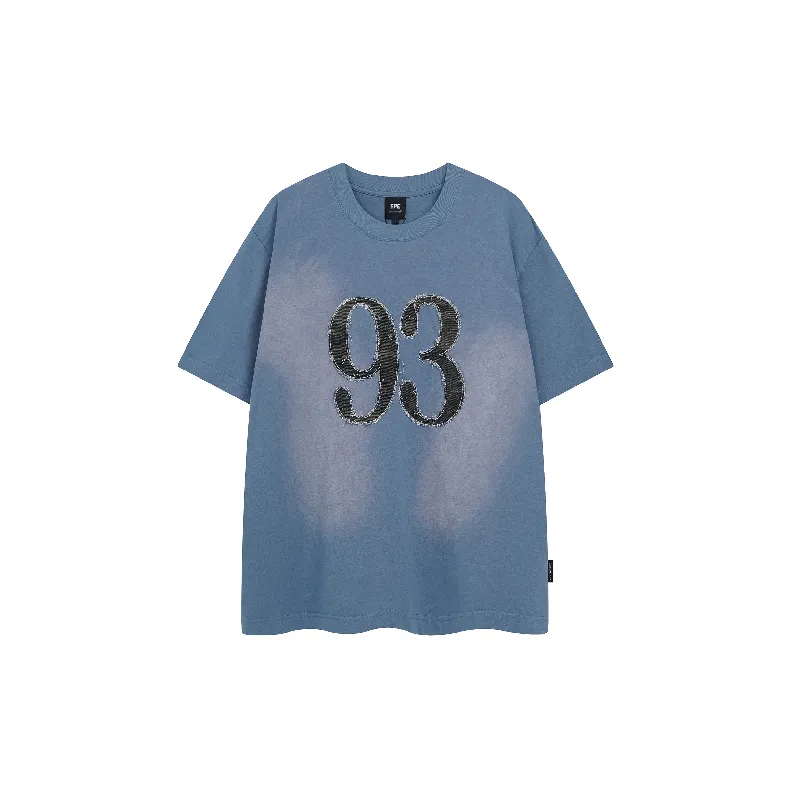 Retro Embroidery Combed Cotton T Shirt-0