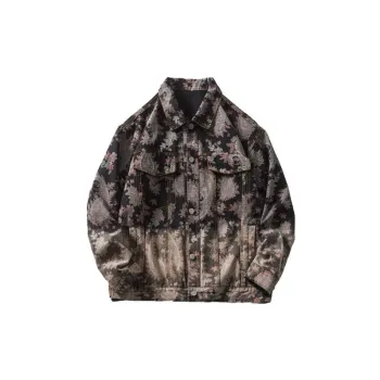 Retro Cashew Flower Distress Loose Casual Work Jacket