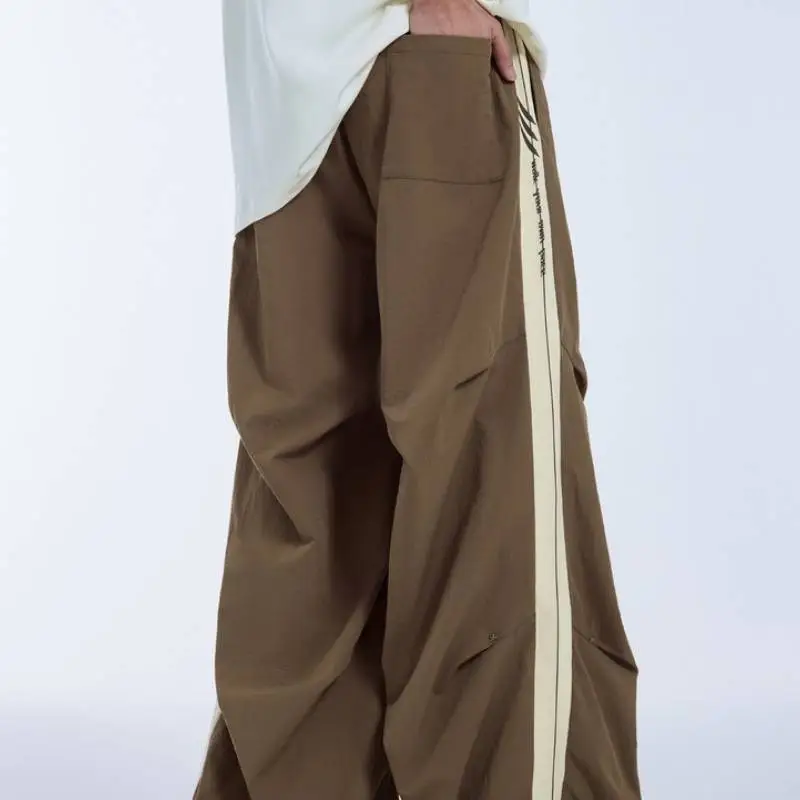 Casual Striped Blended Synthetic Fabrics Sports Pants-3