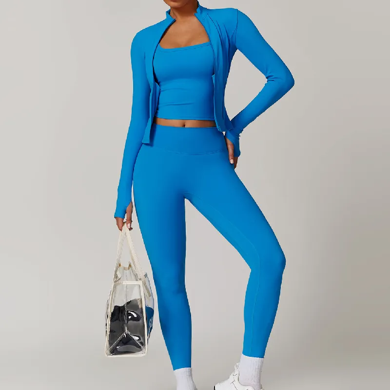Sporty Soft Long Sleeve Fitness Kit Women-4