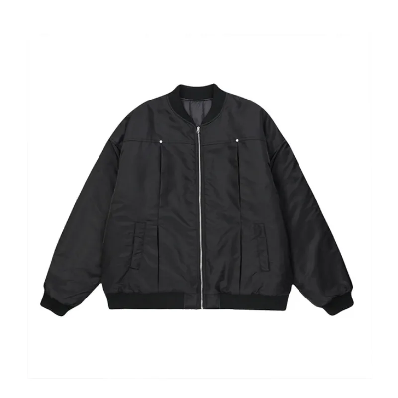 Retro Bomber Drawstring Oversize Jacket