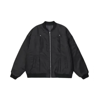 Retro Bomber Drawstring Oversize Jacket
