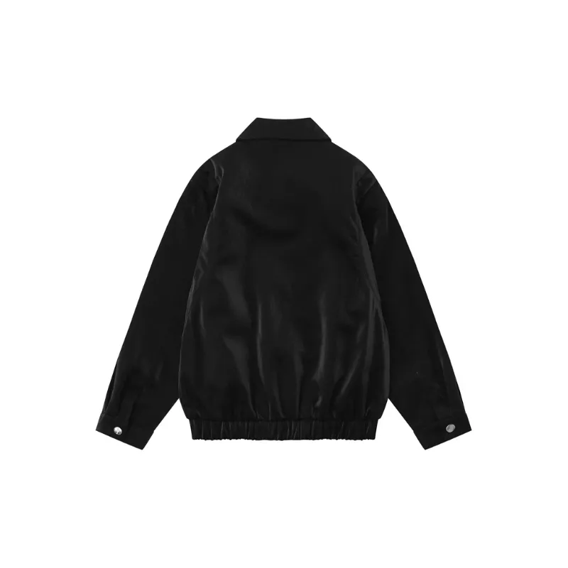 Street Hip Hop Style Star Stud Trendy Brand Casual Motorcycle Jacket-5