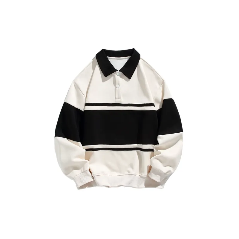 Loose Casual Pique Sweatshirt-0
