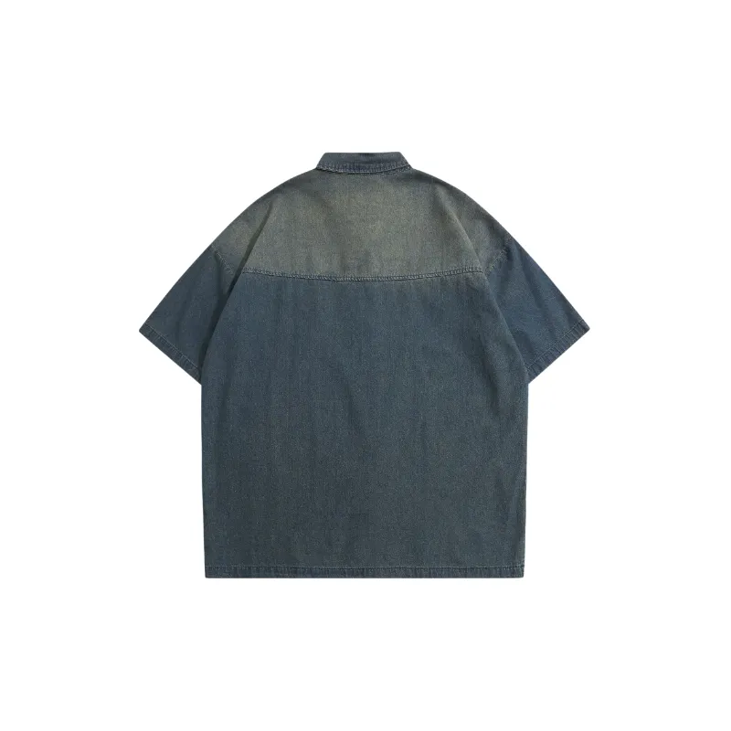 Retro Loose Denim Shirt Unisex-1