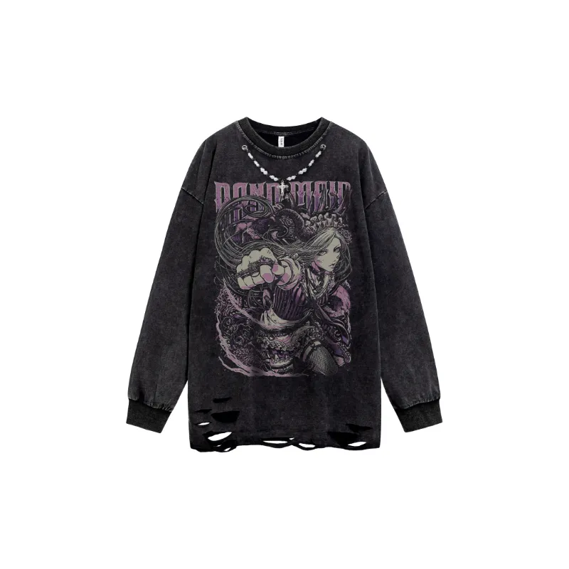 Retro Loose Straight Leg Sweatshirt-2