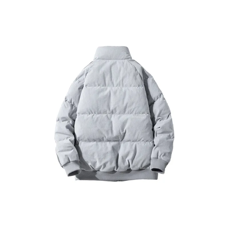 Casual Plain White Duck Down Jacket-1
