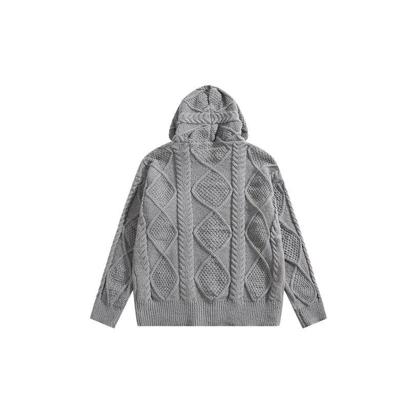 Retro Loose Zipper Sweater-1
