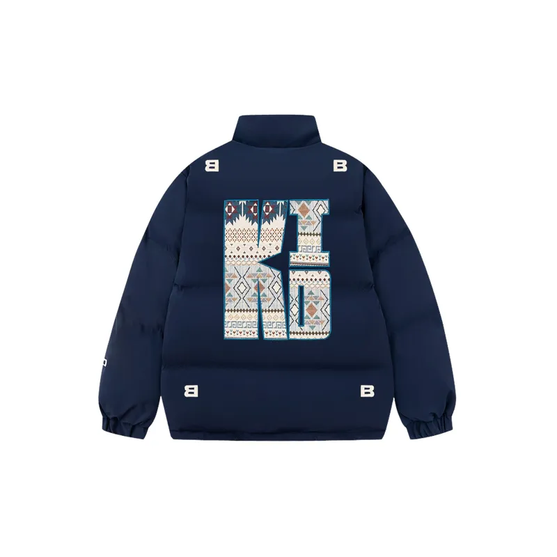 Casual Loose Blended Synthetic Fabrics Quilted Jacket-1