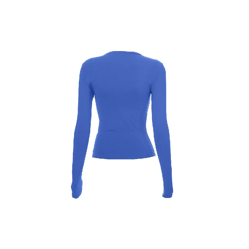 Retro Plain Polyester T Shirt Women-9