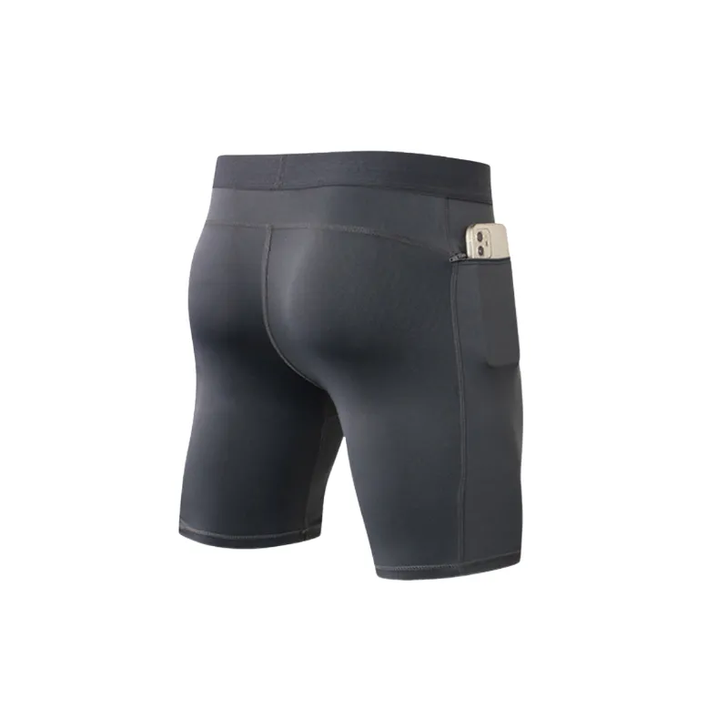 Simple Plain Polyester Sports Shorts-3