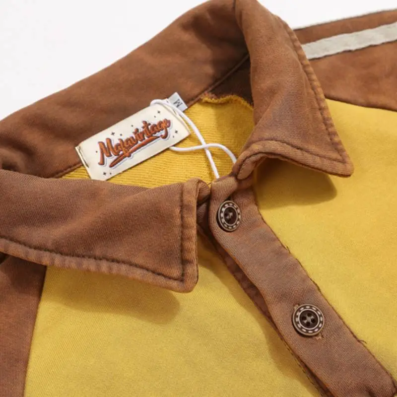 Retro Contrast Color Polo-2