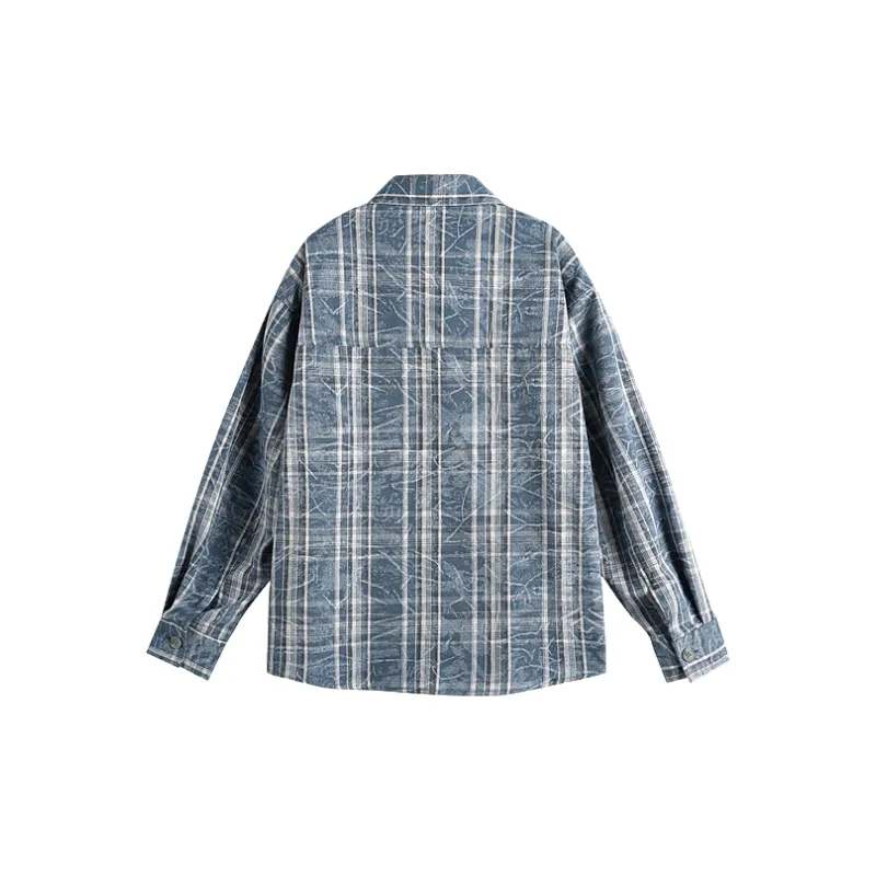 Retro Tie Dye Cotton Blended Fabric Shirt-1