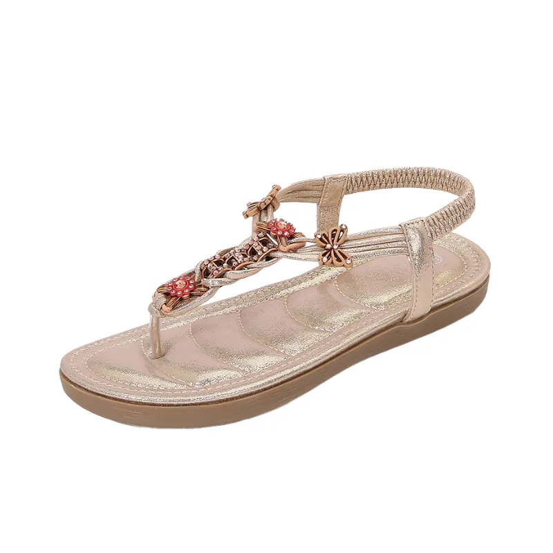 Simple Rhinestone Beach Sandals-8