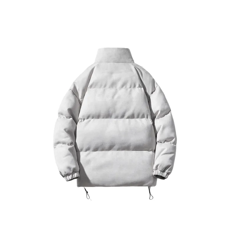 Simple Loose Vinylon Quilted Jacket-5