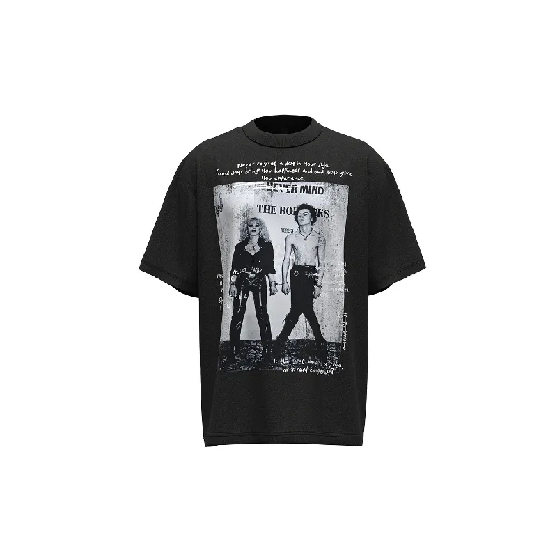 Casual Loose Combed Cotton T Shirt-0