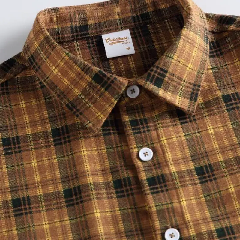 Basics Plaid Blended Synthetic Fabrics Shirt-2