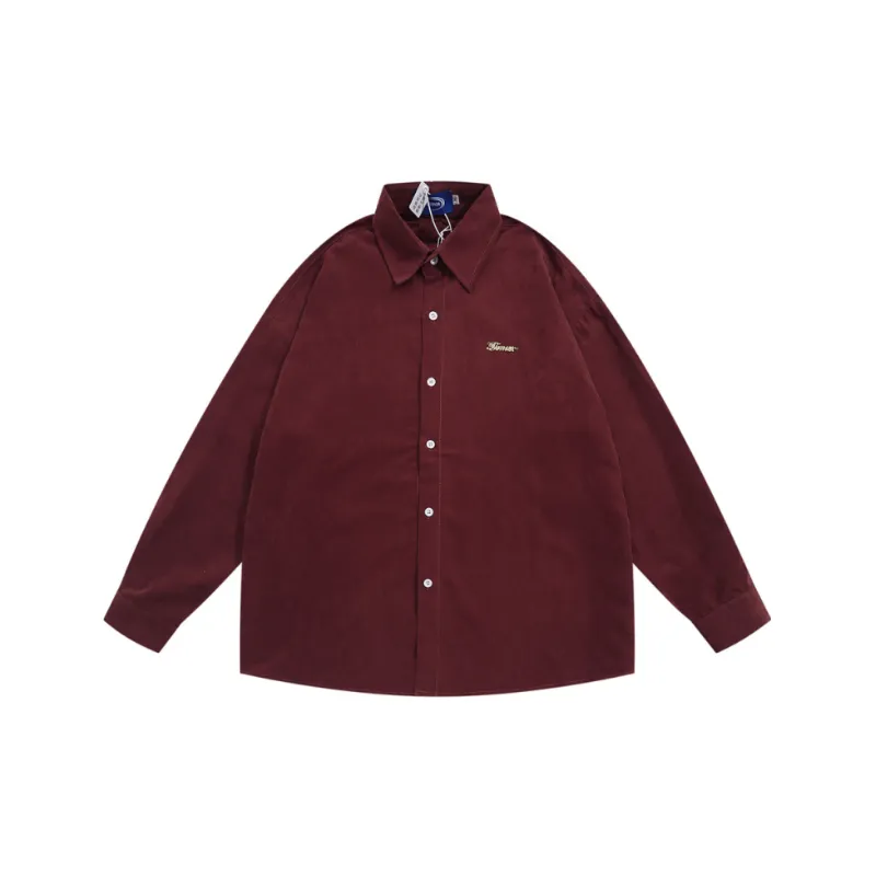 Casual Simple Suede Shirt-8