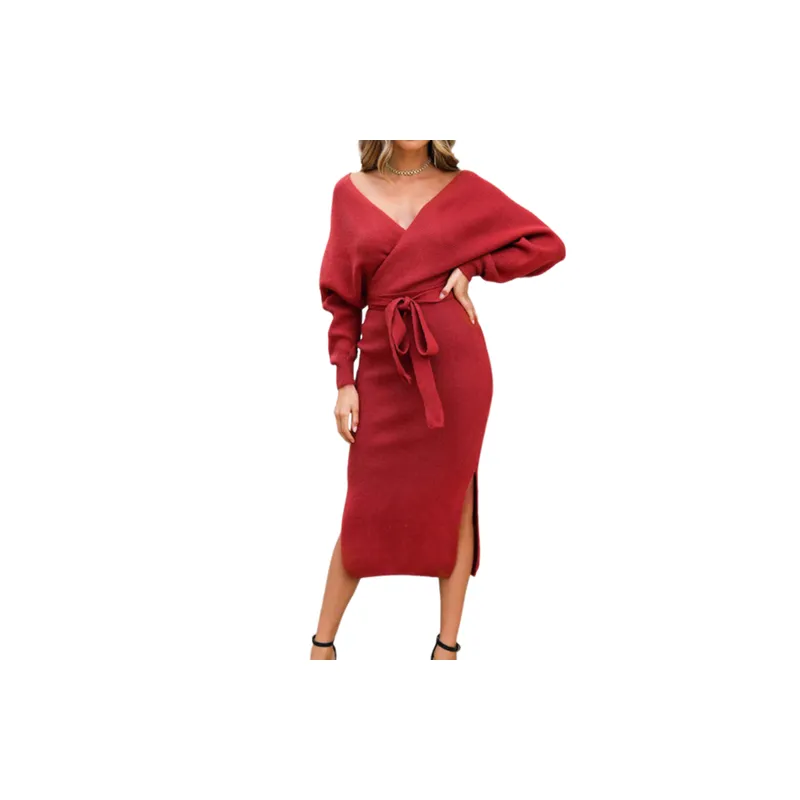 Fashionable Plain Dress Women-7