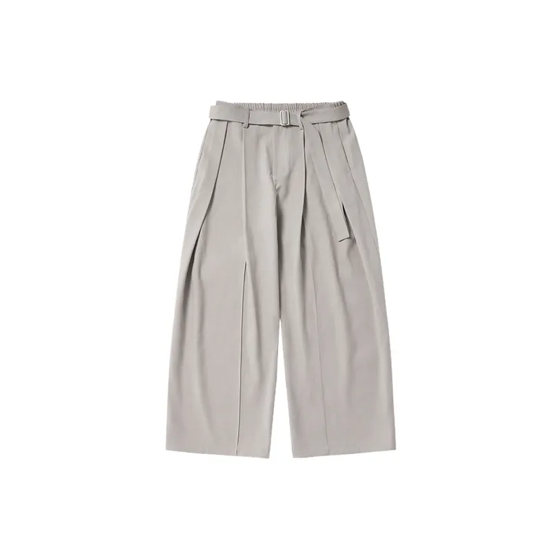 Casual Loose Blended Synthetic Fabrics Suit Trousers-4