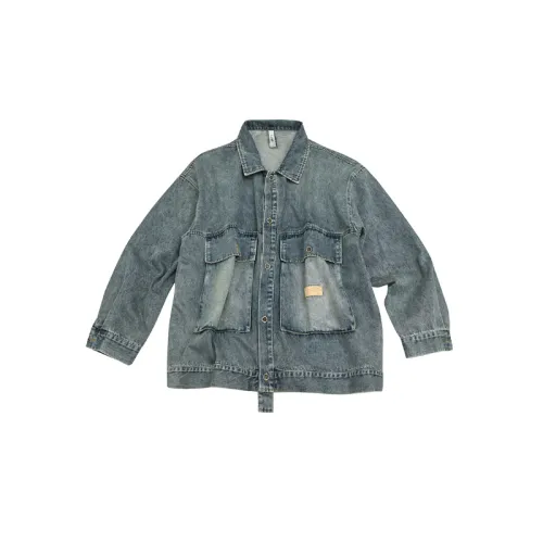 Heavy Industry Washed Laps Denim Jacket Multi-Pocket Loose Jacket