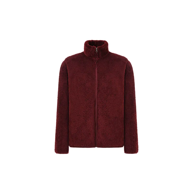 Basics Loose Polar Fleece Velvet Jacket-2