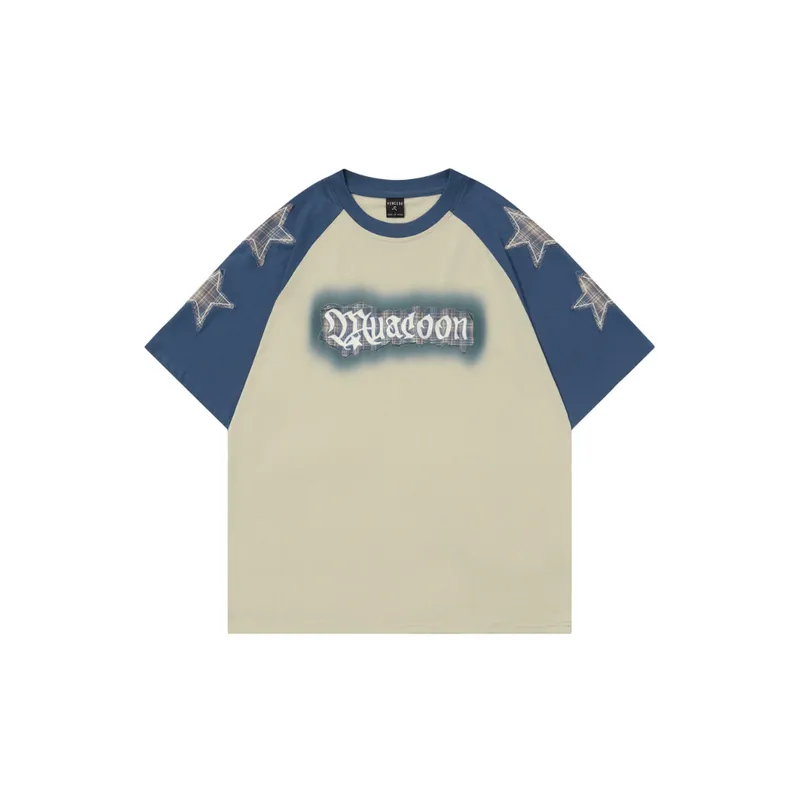 Trendy Embroidered Contrast Raglan T Shirt-0
