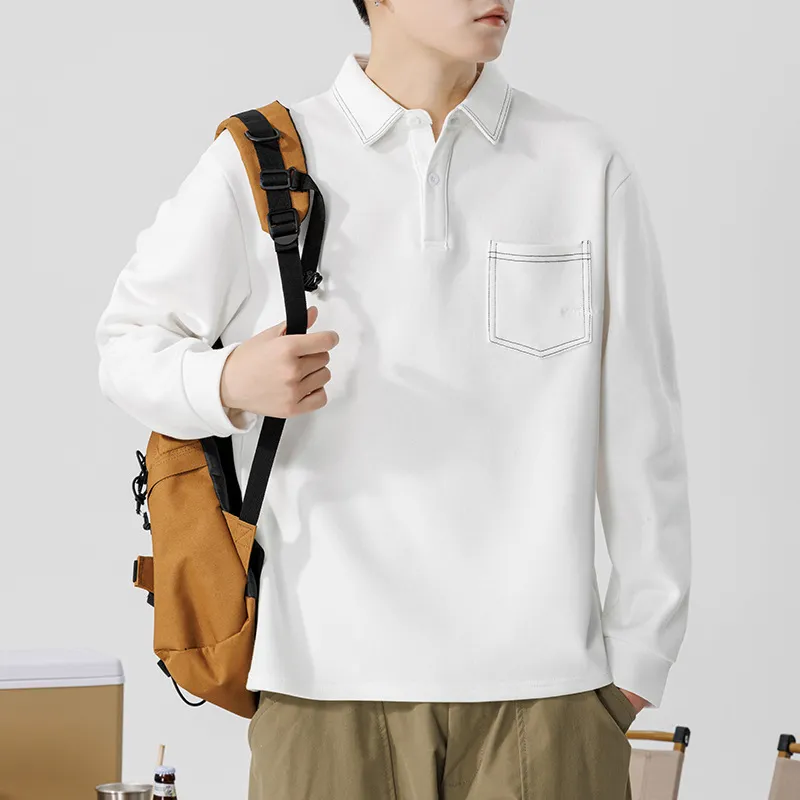 Simple Embroidered Pique Polo-10