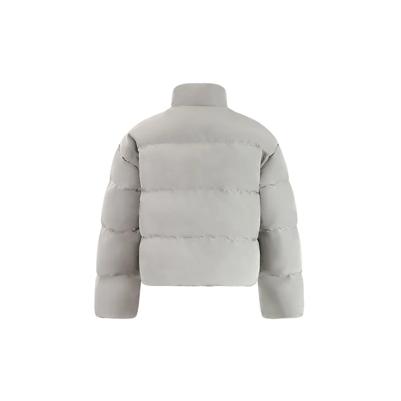 Casual Plain Polyester Quilted Jacket-3